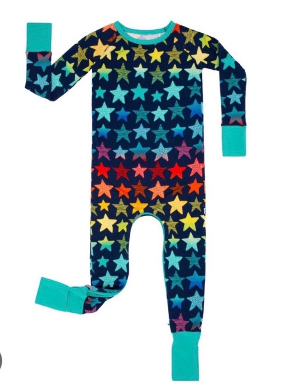 Little Sleepies Shades of Star Rainbow Navy Kids Crescent Zippy 6-12 Months